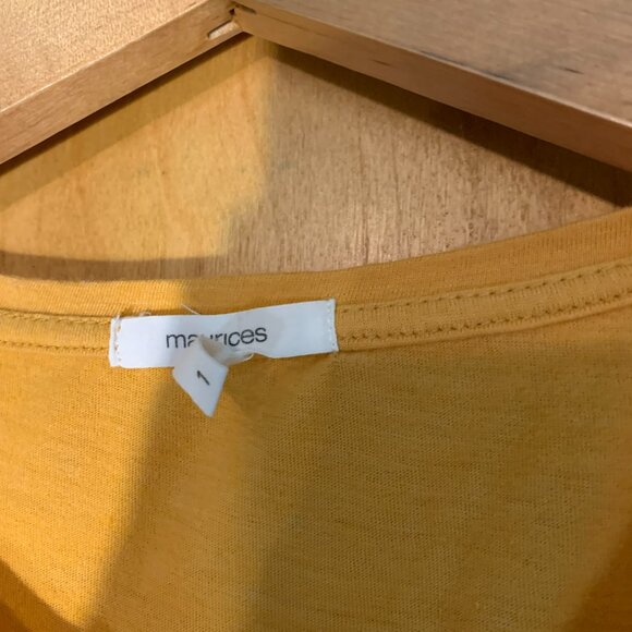 Maurices Mustard Ombre top with arrows (size 1X) - Picture 2 of 4
